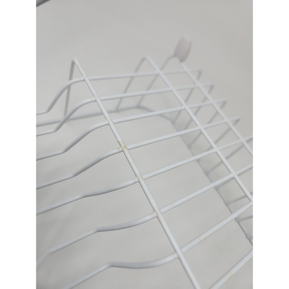 Vtg Rubbermaid Coated Wire White Dish Drying Rack Drainer 1H92 Clear Mat 1S04 - Picture 9 of 16